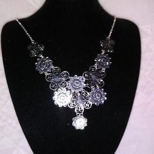 Beautiful Silver Statement Piece Necklace